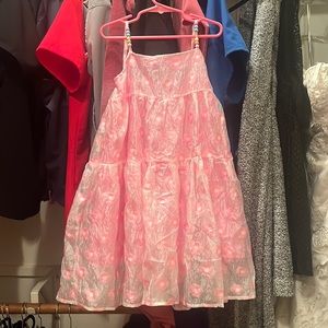 Lola + the boys pink daisy dress